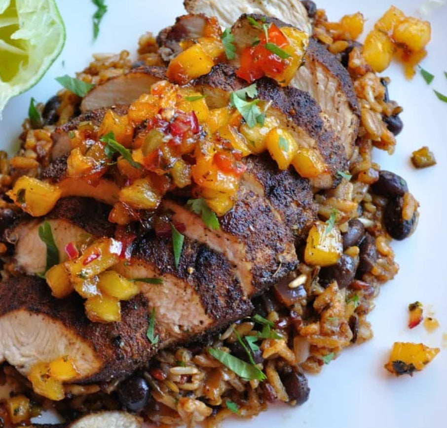 Blackened Mexican Chicken with Salsa Roja