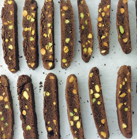 Chocolate Pistachio Biscotti