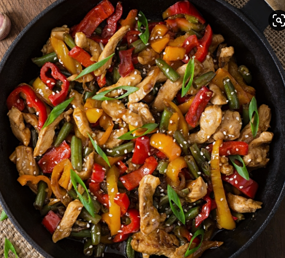 Pollo Saltado with Aji Verde Sauce (WED)