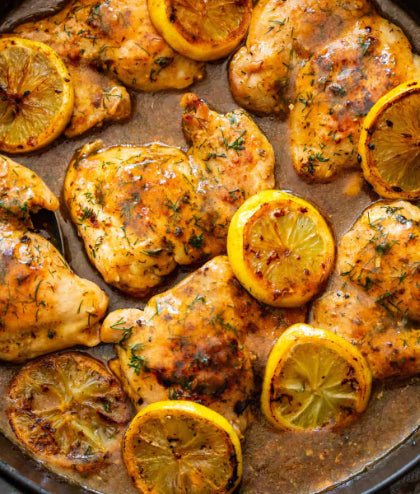Crispy Lemon Dill Mediterranean Chicken with Famous Broccoli Salad (WED)