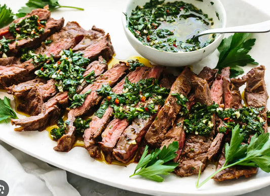 Cilantro Lime Skirt Steak with Aji Verde Sauce (MON)