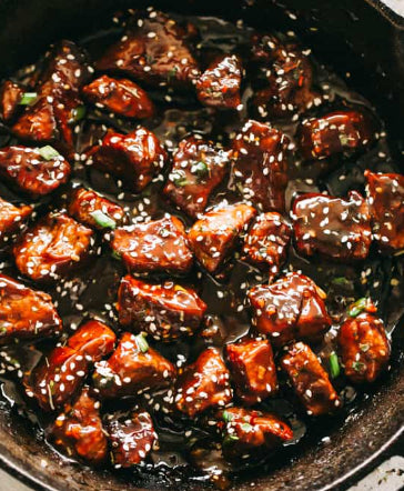 Honey Garlic Steak Bites with Honey Mustard Smashed Potatoes (WED)