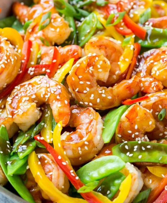 Umami Orange Sesame Shrimp and Stir Fried Veggie Quinoa (WED)