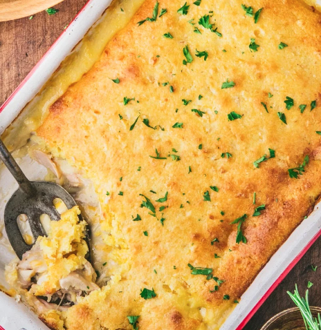 Chicken Pot Pie With Savory Cornbread Topping (WED)