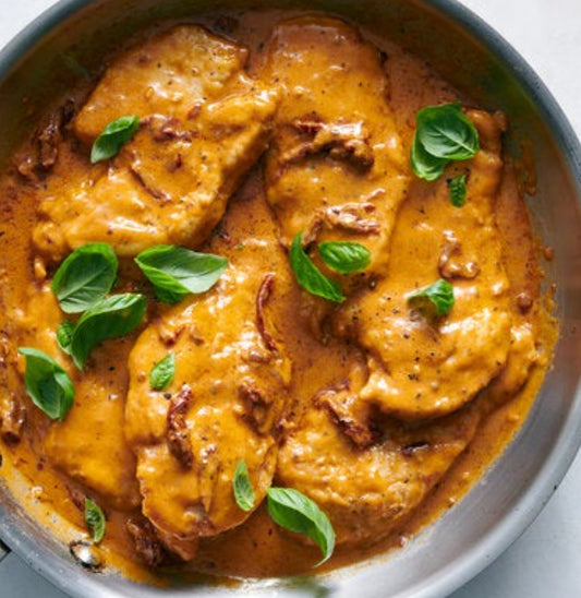 Marry Me Chicken with Pesto Fregola (WED)