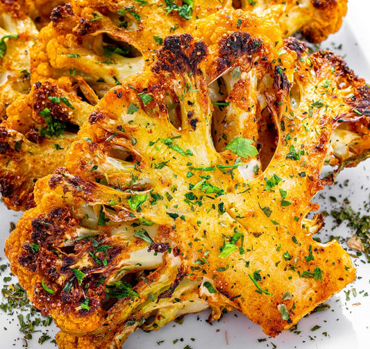 Crispy Lemon Cauli Steaks with Garden Vegetables (MON)
