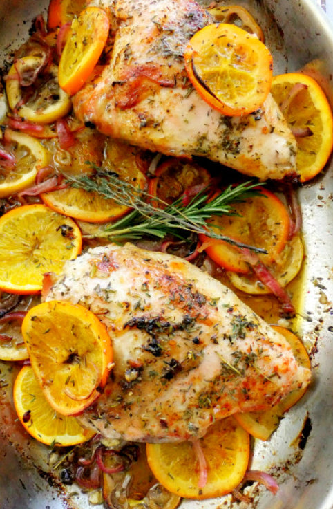 Citrus Chicken with Lemon Herb Rice and Broccolini (MON)