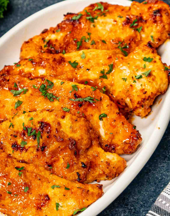 Crispy Hot Honey Rosemary Chicken with Grilled Veggie Summer Orzo (MON) (Copy)