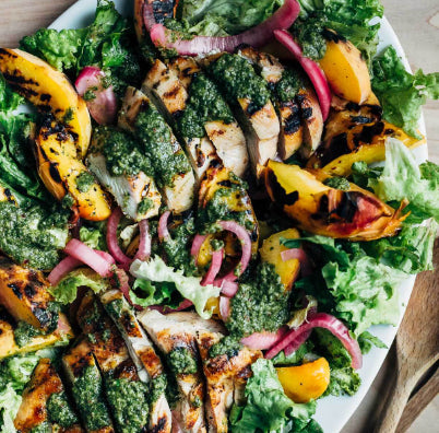 Pesto Chicken + Grilled Peach Farmer's Market Salad (MON)
