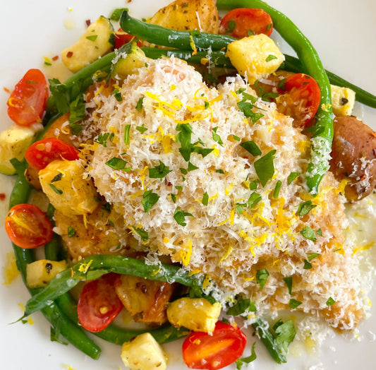 Crispy Lemon Chicken with Summer Veggies (MON)