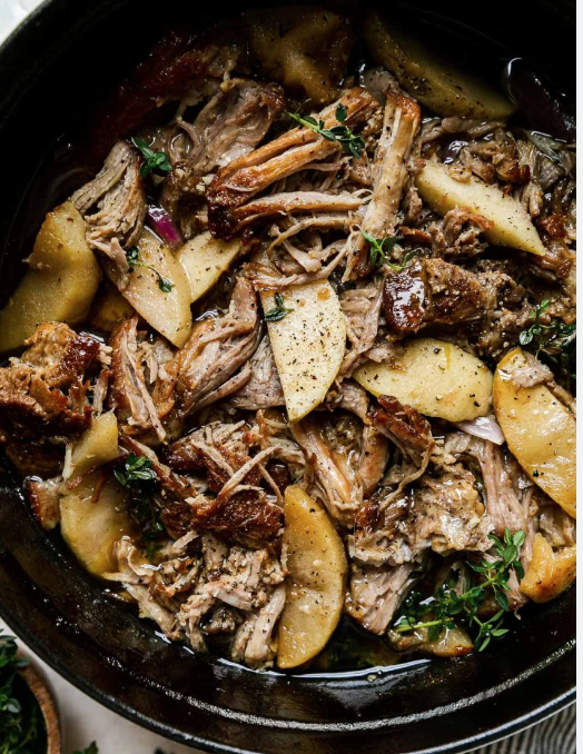 Cider Braised Pork  with Sweet Potato Puree and Braised Greens (WED)