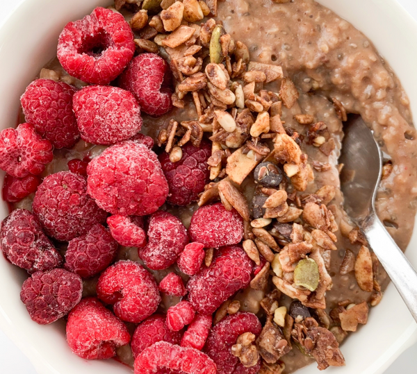 Chocolate, Raspberry, Hazelnut Protein Bowl (WED)