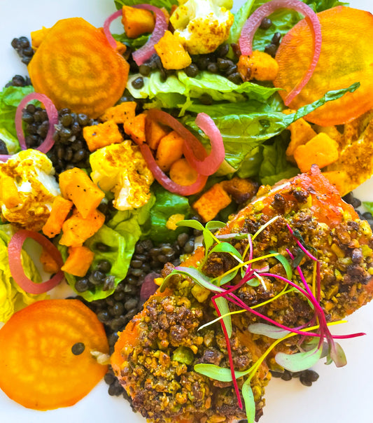 Lemon Thyme Salmon with Warm Cauliflower Salad (MON)