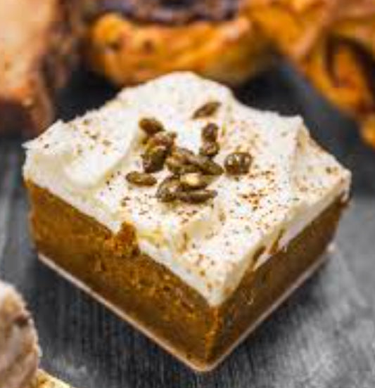 Pumpkin Brownie Bars with Cream Cheese Frosting (TG 25)