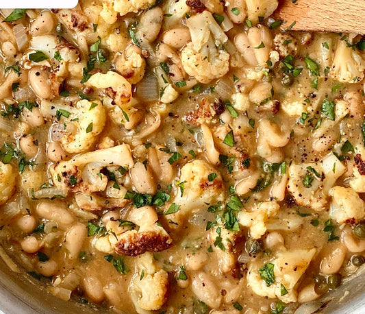 Braised Piccata White Beans and Cauli (MON)