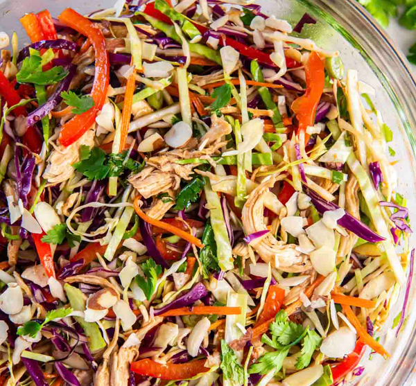 Shredded Asian Chicken Salad with GF Sesame Bread (WED)