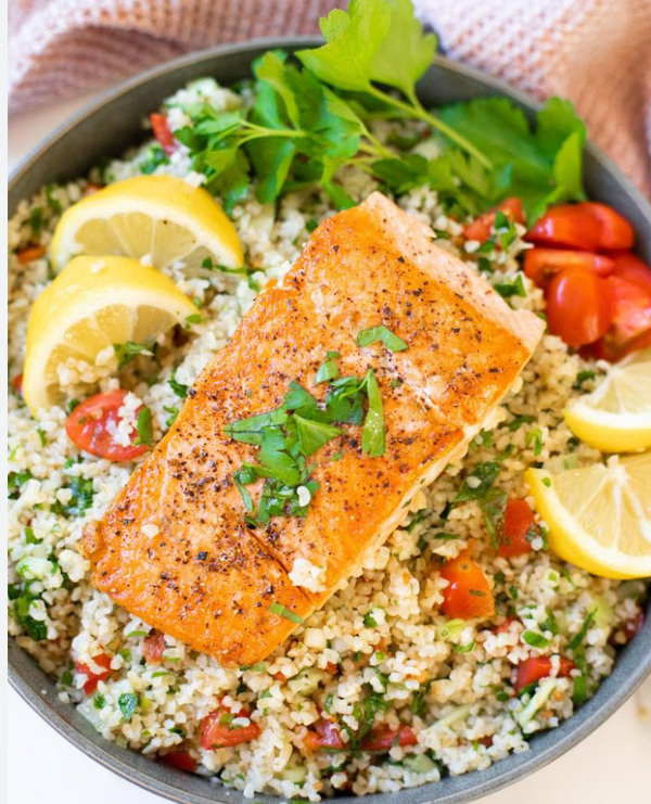 Lemon Salmon, Greek Salad, Dill Tahini (MON)