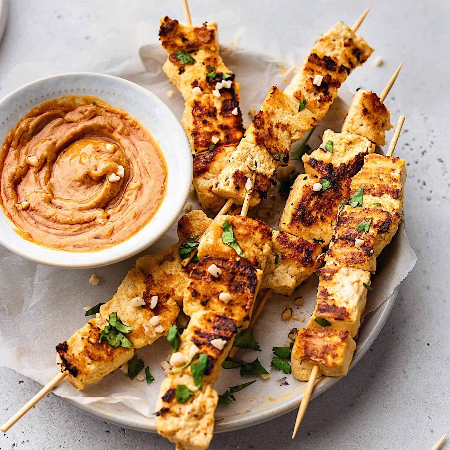 Tofu Satay with Tiger Sunomono Salad (MON)