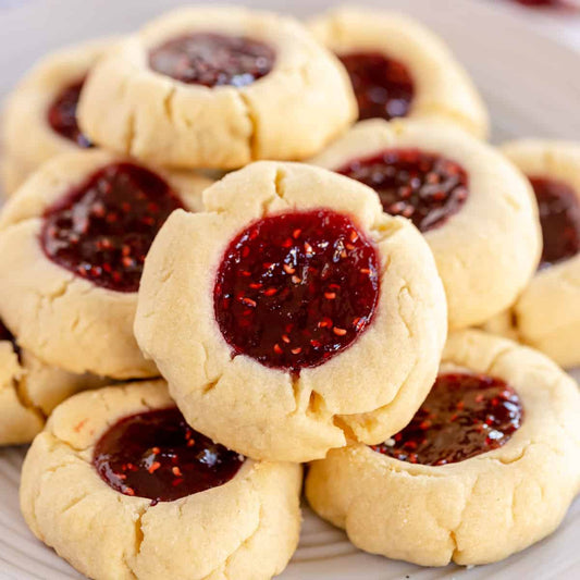 Raspberry Thumbprint Cookies (WED)