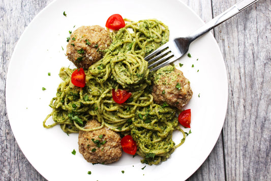 Grain Free Tuscan Creamy Pesto Artichoke Rotini  (Vegan and Chicken Option Available)  (Copy)