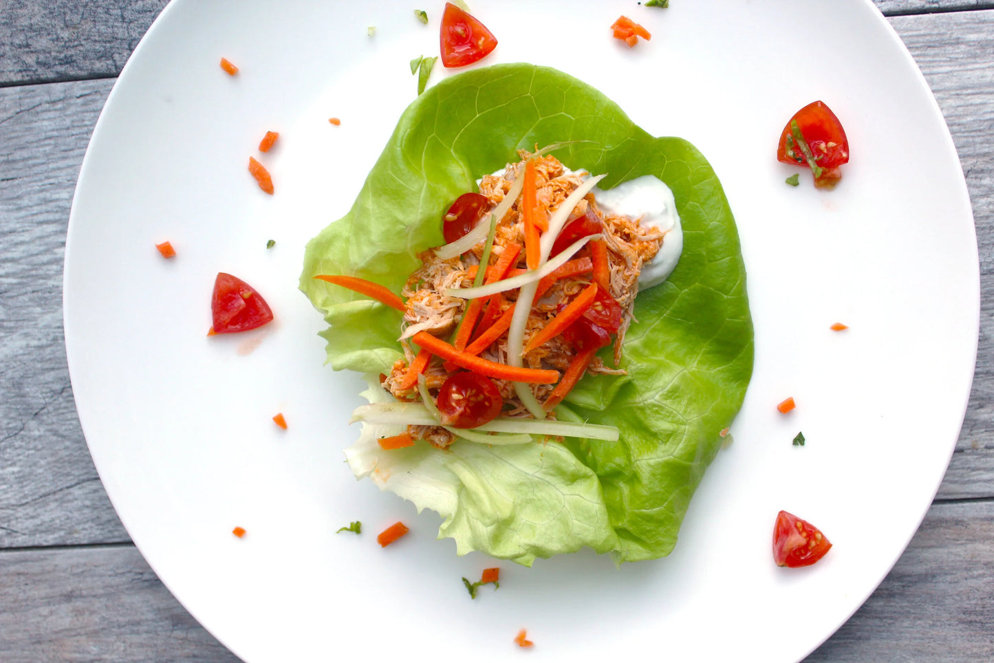 Buffalo Chicken Lettuce Wraps