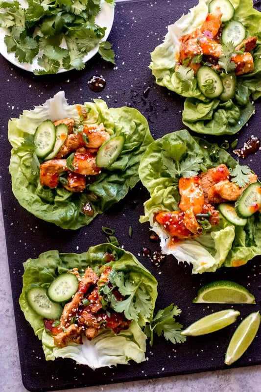 Bulgogi Lettuce Wraps: Chicken, Steak or Shredded Tofu (V)