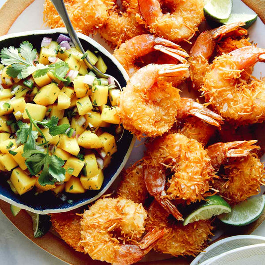 Coconut Crusted Shrimp with Fresh Mango Salsa (WED)