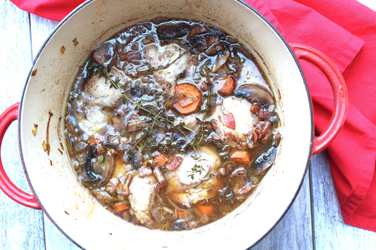 Coq Au Vin and Cauli Rice Pilaf