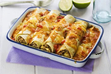 Mushroom, Black Bean &amp; Sweet Potato Enchiladas (Gluten Free, Dairy-Free, Vegan)