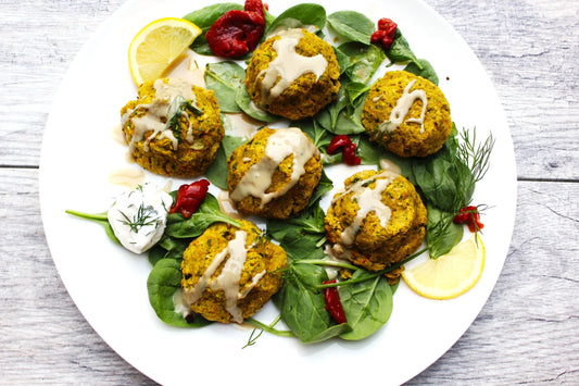 Falafel, Salata Horiatiki, Whipped Feta (WED)