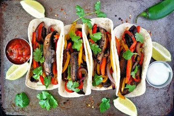 Portobello Fajita Lettuce Wraps with Pico De Gallo and Clean "Dirty" Rice  (Vegan)