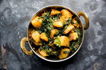 Paneer Saag (Creamy Spinach) + Green Rice (Vegetarian)